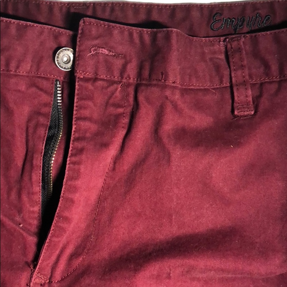 chino suede burgundy shorts size 36 men’s